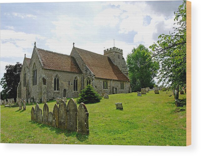 Europe Wood Print featuring the photograph St George's Church, Arreton by Rod Johnson