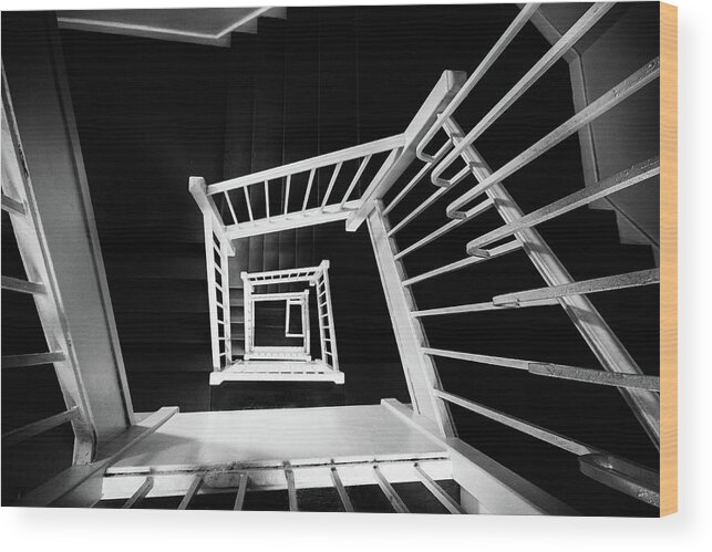 Manhattan Wood Print featuring the photograph Staircase II by Marzena Grabczynska Lorenc