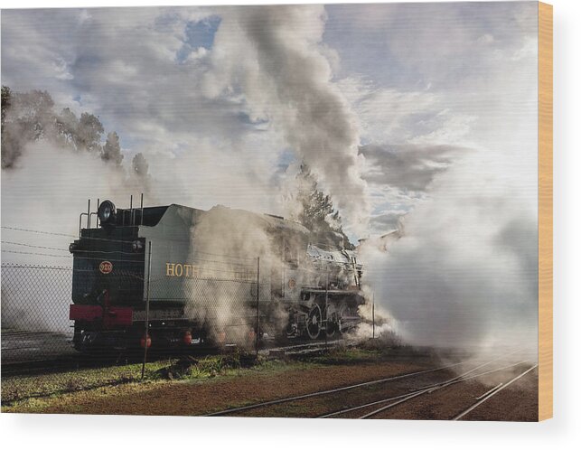 Steam Wood Print featuring the photograph Steaming by Robert Caddy