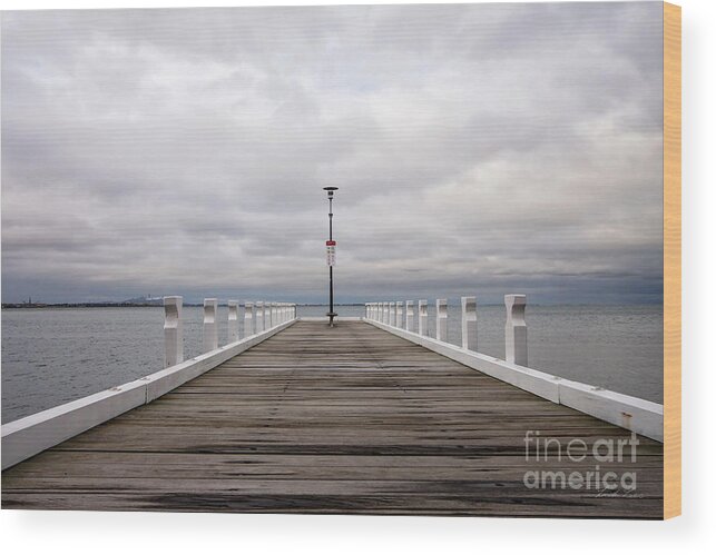 Geelong Wood Print featuring the photograph Steampacket Quay by Linda Lees