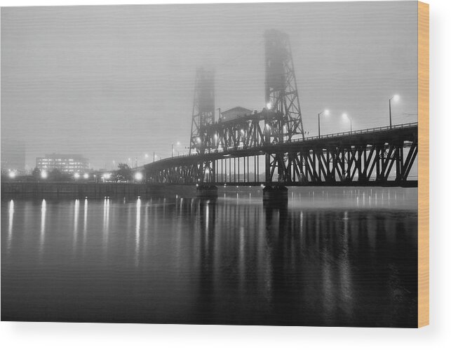 Steel Bridge Wood Print featuring the photograph Steel Bridge by Brian Bonham
