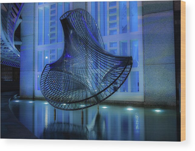 Atlanta Wood Print featuring the photograph Steel Jellyfish by Kenny Thomas