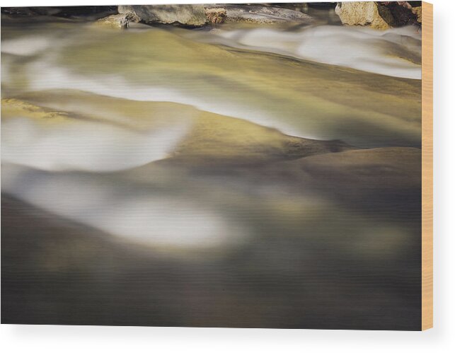 Stickney Brook Wood Print featuring the photograph Stickney Brook Abstract by Tom Singleton