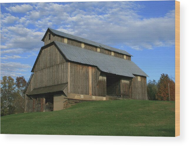 An Old Barn Wood Print featuring the photograph Still Standing Strong by Mike Flake