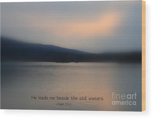 River Wood Print featuring the photograph Still Waters by Debra Straub