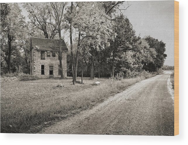 Stone Wood Print featuring the photograph Stone House Road by Eric Benjamin