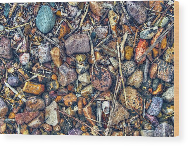 Sticks And Stones Wood Print featuring the photograph Dry Creek by Wayne Sherriff