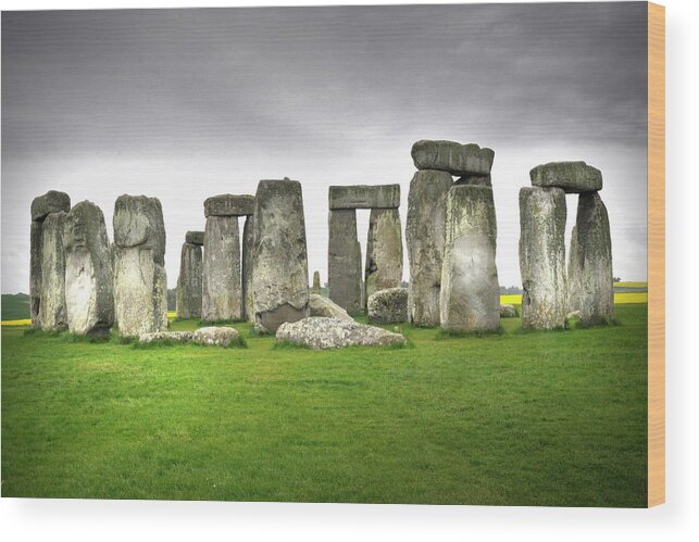Stonehenge Wood Print featuring the digital art Stonehenge by Vicki Lea Eggen