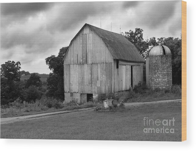 Barn Wood Print featuring the photograph Stormy Barn by Perry Webster