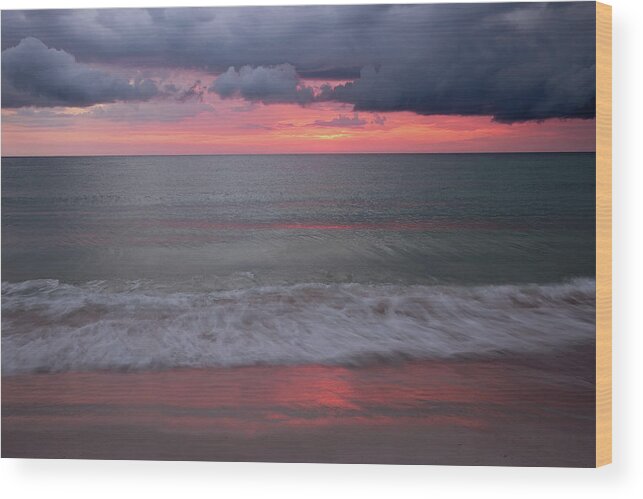 Sunset Wood Print featuring the photograph Stormy Sunset by Eilish Palmer