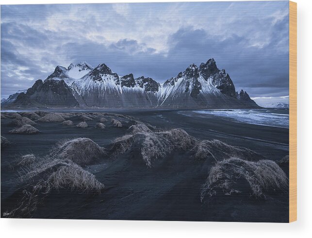 Landscape Wood Print featuring the photograph Stormy Iceland by Russell Wells