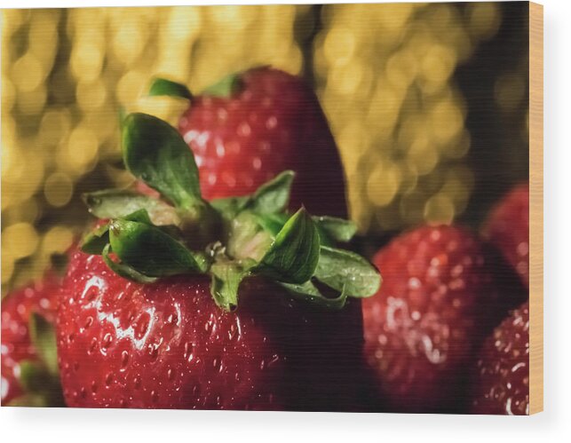 Strawberry Wood Print featuring the photograph Strawberry Still Life by Sven Brogren