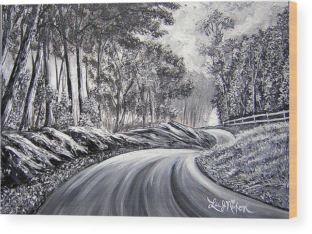 Trees Wood Print featuring the painting Strollling Down Old Rapidan Road by Lee Nixon