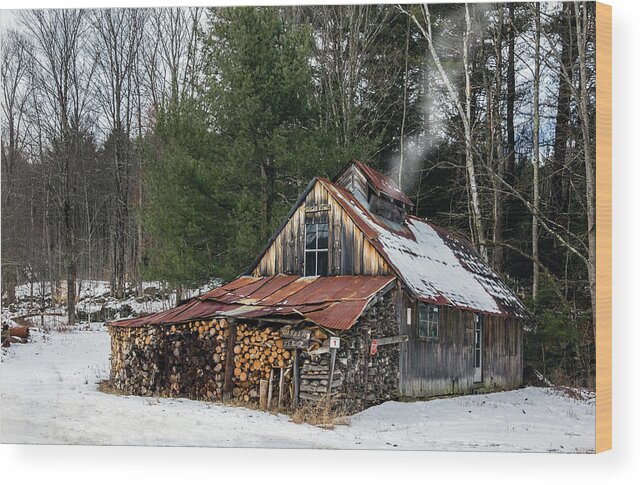 Sugar Wood Print featuring the photograph Sugar King's Smokehouse by Betty Denise