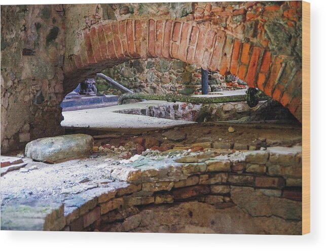 Photography Wood Print featuring the photograph Sugar Plantation Ruins by Steven Clark
