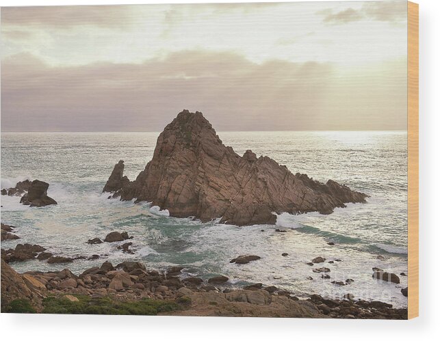 Australia Photography Wood Print featuring the photograph Sugarloaf Rock sunset by Ivy Ho