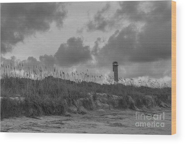 Sullivan's Island Lighthouse Wood Print featuring the photograph Sullivans Island Lighthouse Sea Breeze by Dale Powell