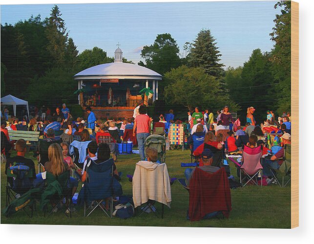 Concert Wood Print featuring the photograph Summer Concert by David Pratt