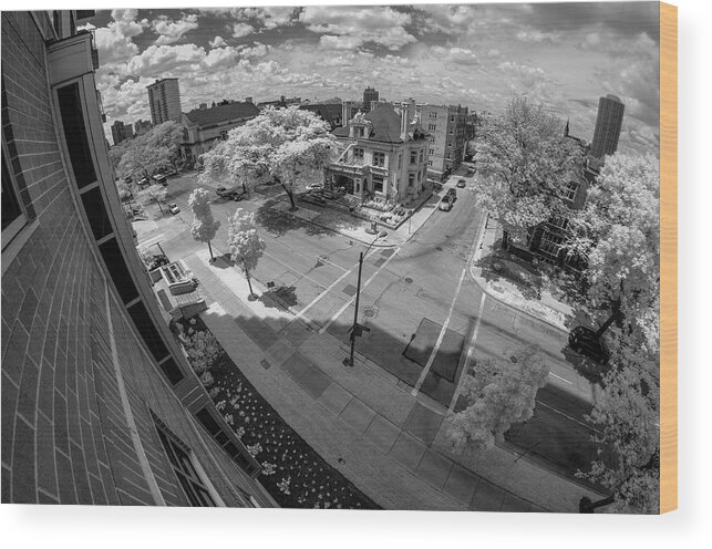 Infrared Wood Print featuring the photograph Summer in the City #2 by John Roach