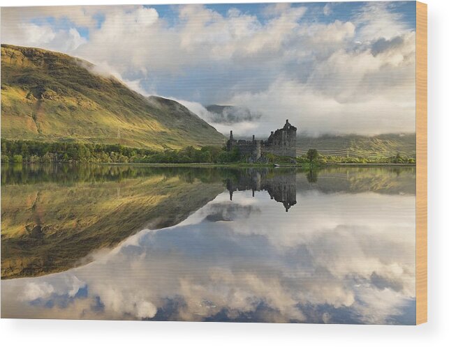 Loch Awe Wood Print featuring the photograph Summer runrise at Loch Awe by Stephen Taylor