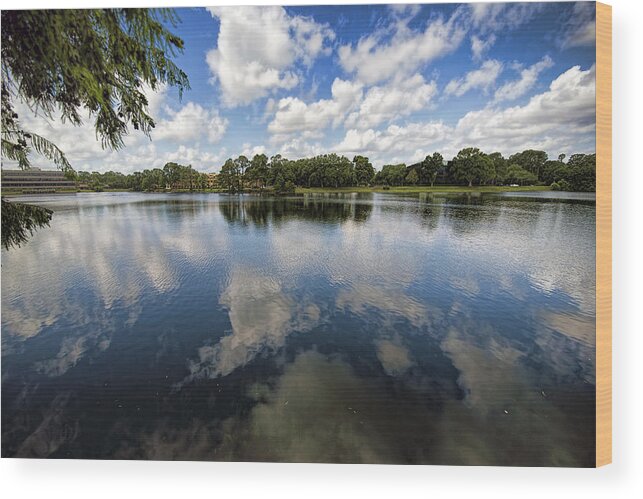 Lake Wood Print featuring the photograph Summer Skies by Anthony Baatz