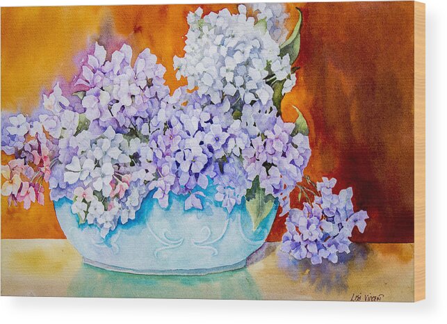 Giclee Wood Print featuring the painting Summertime Still Life by Lisa Vincent