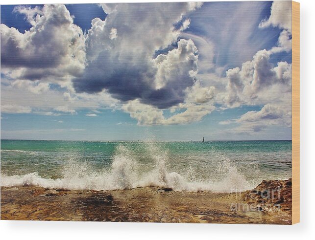 Kalaeloa Wood Print featuring the photograph Sun, Sea and Sky by Craig Wood