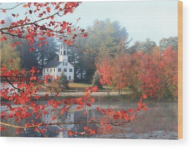 New England Wood Print featuring the photograph Sunday Morning by Carolyn Mickulas