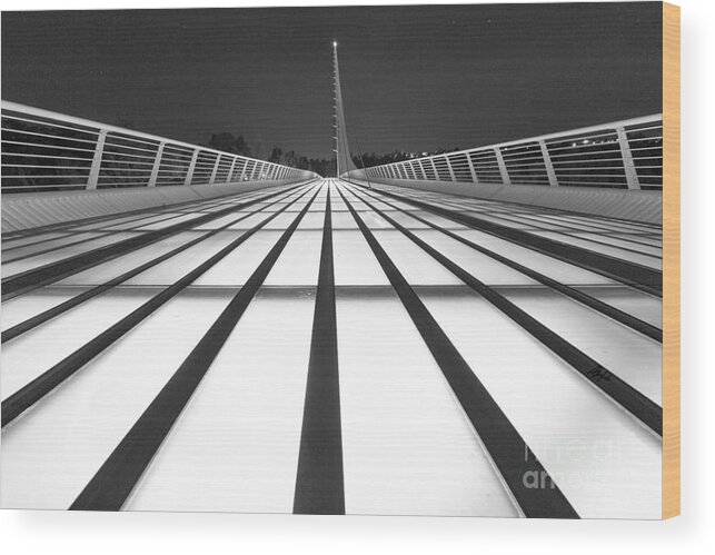 Sundial Bridge Wood Print featuring the photograph Sundial Bridge 9 by Anthony Michael Bonafede