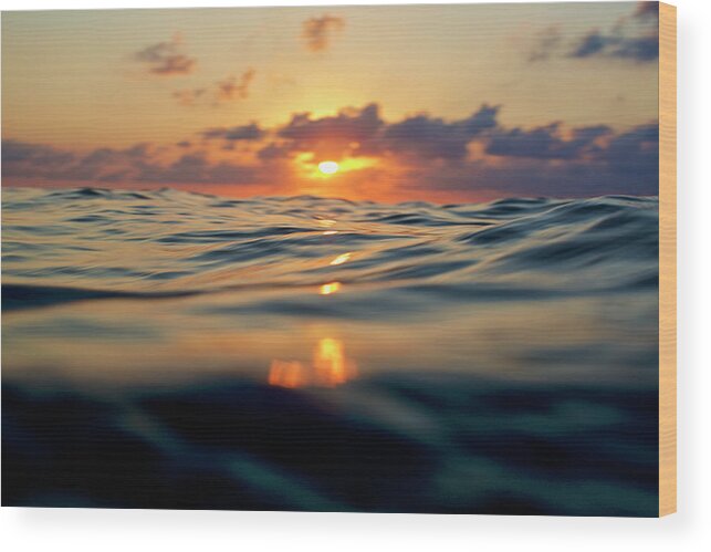 Surfing Wood Print featuring the photograph Sundown by Nik West
