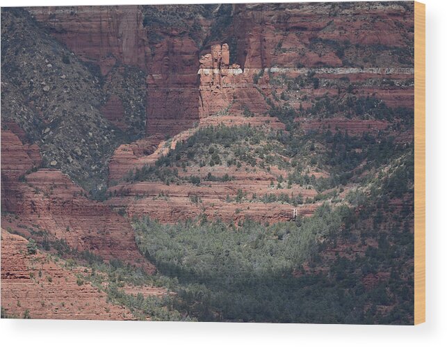 Red Rocks Wood Print featuring the photograph Sunlit Redrocks by Ben Foster