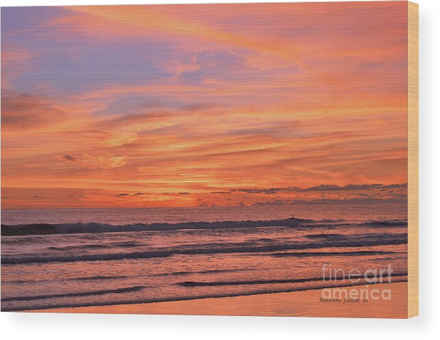 Sunrise Wood Print featuring the photograph Sunrise 10-25-16 by Julianne Felton