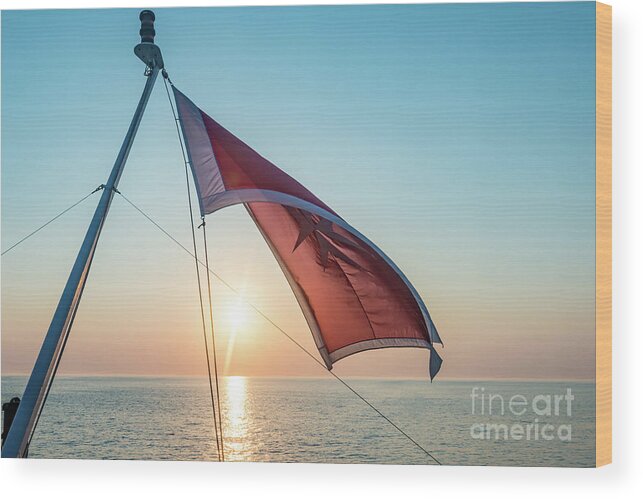 Aegis Wood Print featuring the photograph Sunrise At The Horizont by Hannes Cmarits