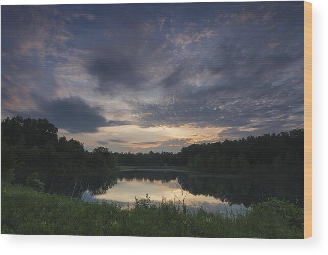 Sunrise Wood Print featuring the photograph Sunrise over Indigo Lake by David Watkins