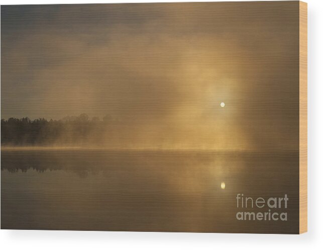 Lake Cassidy Wood Print featuring the photograph Sunrise Relections by Jim Corwin