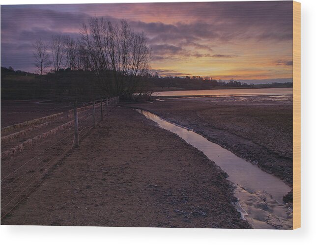 Sunrise Wood Print featuring the photograph Sunrise, Rutland Water by Nick Atkin