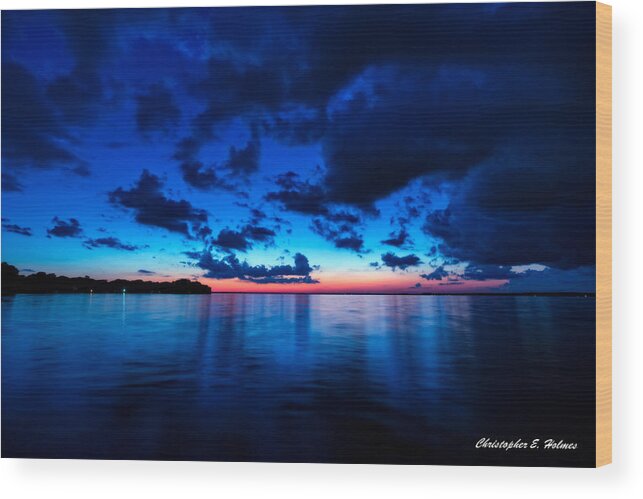 Christopher Holmes Photography Wood Print featuring the photograph Sunset After Glow by Christopher Holmes