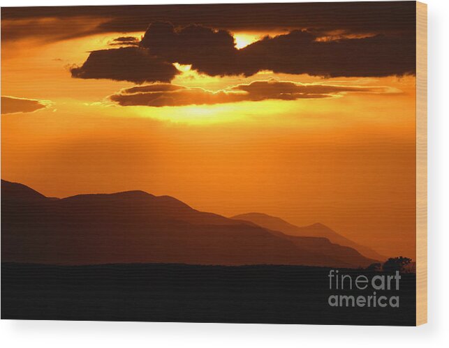 Sunset Wood Print featuring the photograph Sunset Along Colorado Foothills by Max Allen