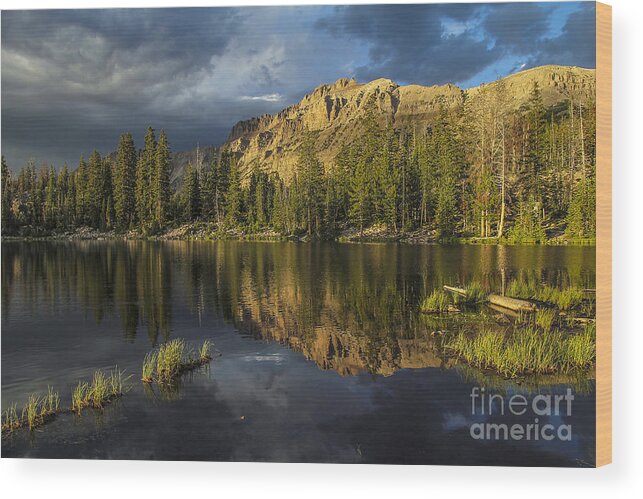 Sunset Wood Print featuring the photograph Sunset at Butterfly Lake by Spencer Baugh