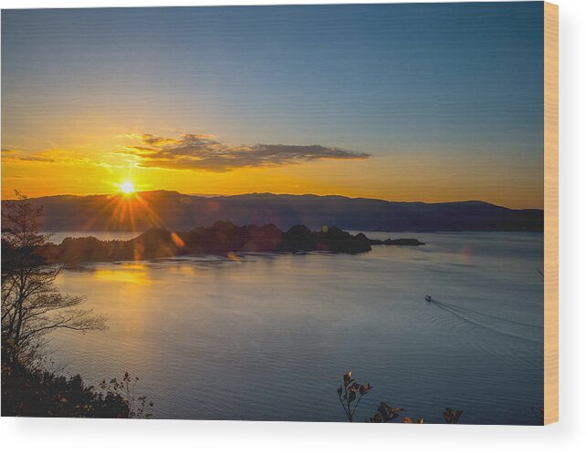 Lake Towada Wood Print featuring the photograph Sunset at Lake Towada by Hisao Mogi