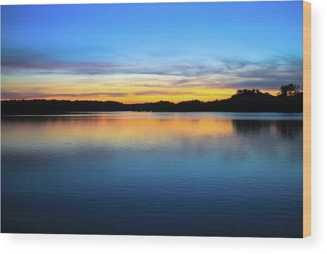 Stumpy Lake Wood Print featuring the photograph Sunset at Stumpy Lake Virginia Beach by Ola Allen