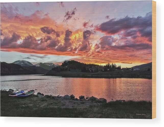 Lake Dillon Wood Print featuring the photograph Sunset at Summit Cove by Stephen Johnson