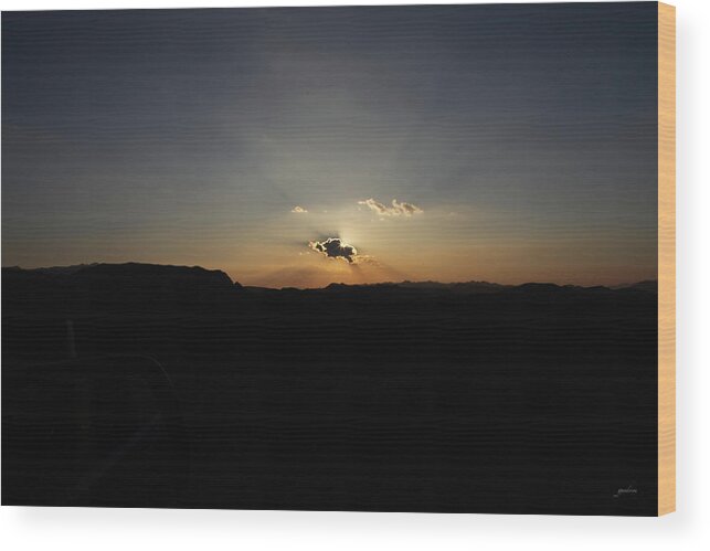 Sunset Wood Print featuring the photograph Sunset by Gary Gunderson