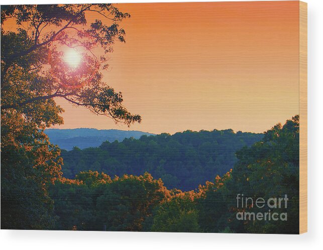Landscape Wood Print featuring the photograph Sunset Hills by Mark Miller