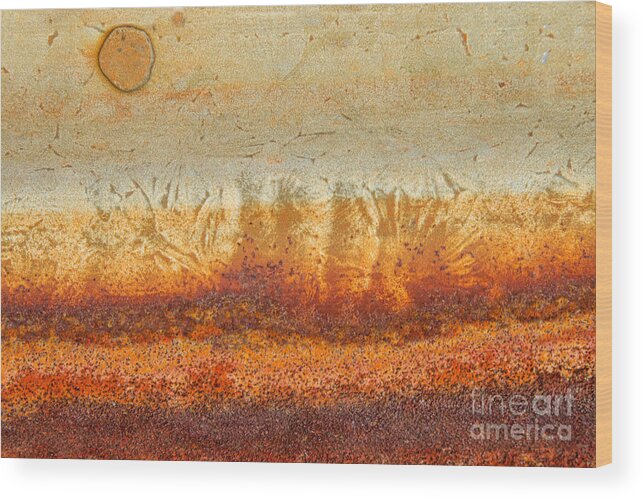 Flat Rock Cellars Wood Print featuring the photograph Sunset in Rust by Marilyn Cornwell