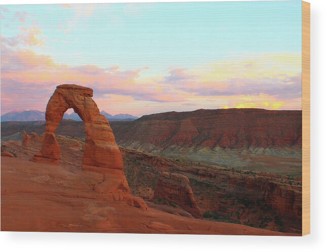  Wood Print featuring the photograph Sunset Over Arches by Jon Emery