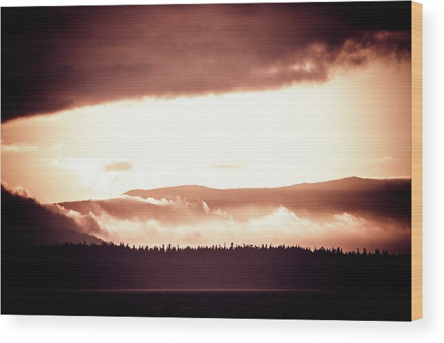 Sunset Of Bellingham Bay Wood Print featuring the photograph Sunset Over Bellingham Bay 2018 by Craig Perry-Ollila