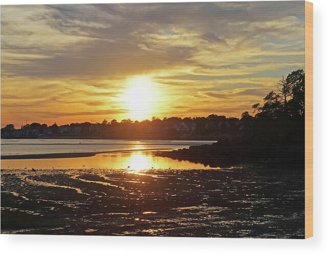 Lynch Wood Print featuring the photograph Sunset over Lynch Park Beverly MA by Toby McGuire