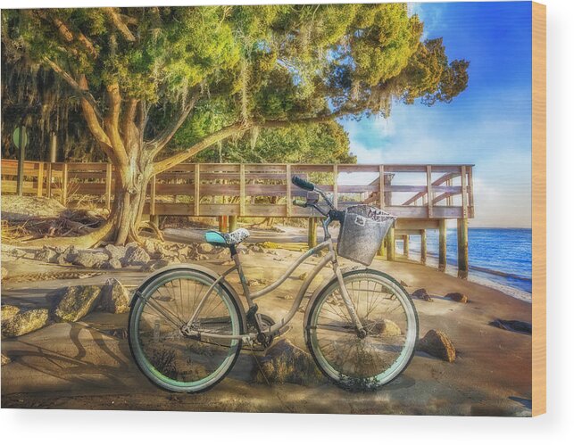 Clouds Wood Print featuring the photograph Sunset Ride by Debra and Dave Vanderlaan