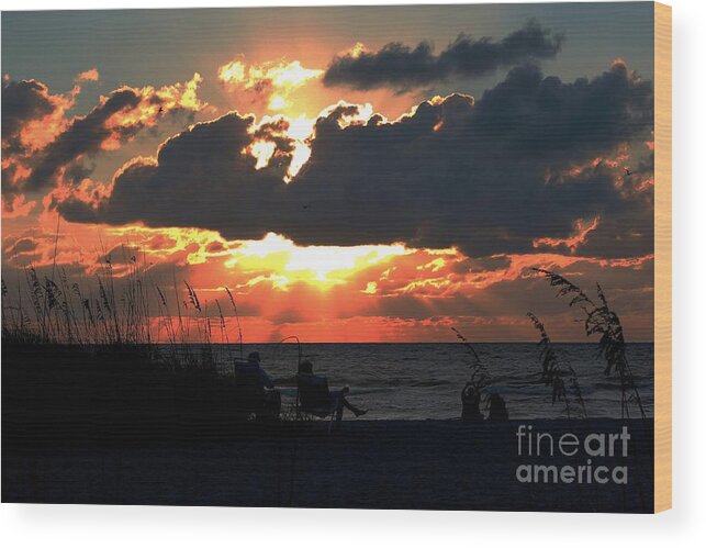 Photo For Sale Wood Print featuring the photograph Sunset Silhouettes by Robert Wilder Jr